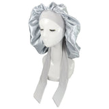 New Satin Hair Cap For Sleeping Invisible Flat Imitation Silk Round Haircare Women Headwear Ceremony Adjusting Button Night Hat