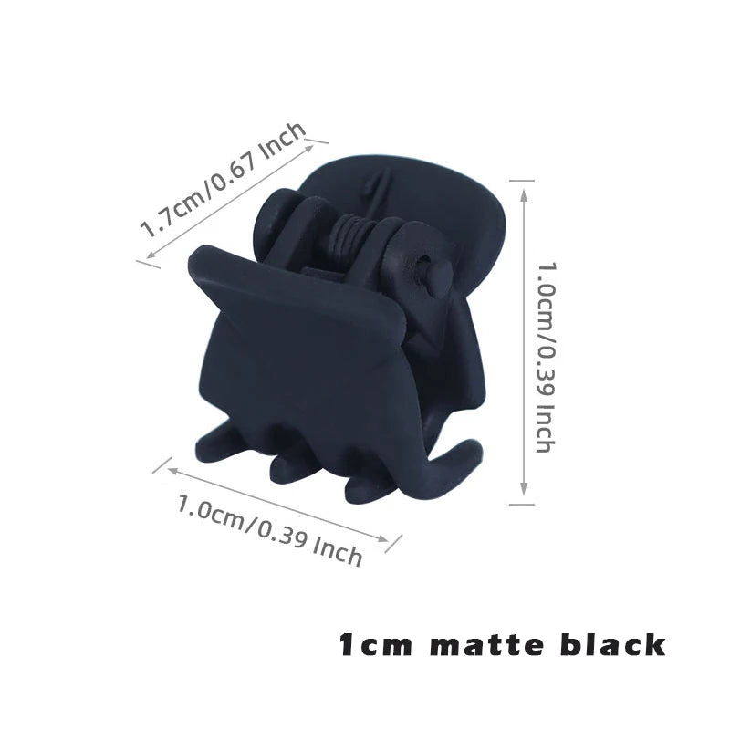 Lot de 10 pinces à cheveux pour femmes, 1,0 à 1,5 cm, petites pinces noires, marron, transparentes, en plastique, accessoires de coiffure pour enfants