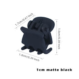 Lot de 10 pinces à cheveux pour femmes, 1,0 à 1,5 cm, petites pinces noires, marron, transparentes, en plastique, accessoires de coiffure pour enfants