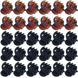 Lot de 10 pinces à cheveux pour femmes, 1,0 à 1,5 cm, petites pinces noires, marron, transparentes, en plastique, accessoires de coiffure pour enfants