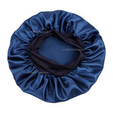 Women's Satin Solid Elastic Wide-brimmed Sleeping Hat Unisex Head Wrap Elastic Band Cap Hair Care Bonnet Night Hat bonnet