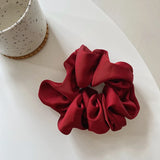 Elegant Silk Elastics Hair Band Solid Color Scrunchies for Women Girl Ponytail Holder Hair Rope Korean Hairband Hair Accessoires