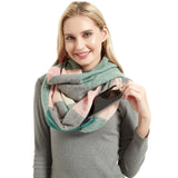 Écharpe à carreaux en cachemire pour femme, écharpe chaude d'hiver avec poche zippée dissimulée, écharpe de voyage chaude pour le cou pour femme