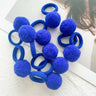 10pcs Kids Elastic Hair Bands Girls Plush Ball Rubber Band For Children Sweets Scrunchie Hair Ties Clip Baby Hair Accessories
