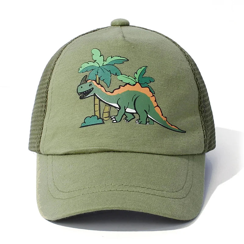 Casquette d'été pour bébé garçon, motif dinosaure, chapeau de soleil pour enfants, accessoires de sport, voyage, casquette de baseball réglable, 0 à 5 ans