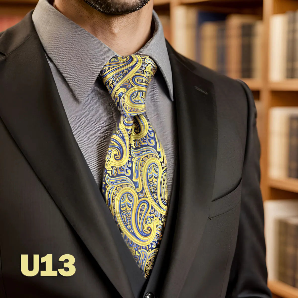 Cravates classiques jaunes et marron pour hommes, tenue de soirée, mariage, école, livraison directe