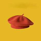 Fashion Cute Baby Knitted Beret Hat Solid Color Children's Warm Hats Autumn Winter Cap For Kids Outdoor Bonnet Accessories Gift