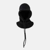 Winter Balaclava Hat for Men&Women Knitted Hooded Cap Outdoor Windproof Drawstring Hat One-Piece Neck Beanie Capofficial website