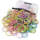 Lot de 50 bandeaux élastiques en caoutchouc pour cheveux, style macaron, très élastiques, durables, pour queue de cheval haute, pour femmes et enfants