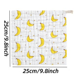 Lot de 5 serviettes de toilette en mousseline de coton doux à 6 couches pour bébé, mouchoir pour le bain, l'alimentation, le visage, le rot