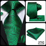 Hi-Tie Solid Orange Blue Mens Fashion Necktie Handkerchief Cufflinks for Tuxedo Accessory Classic Silk Luxury Tie for Man Gift