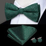 Hi-Tie Marque Soie Pré-noué Homme Nœud Papillon Mouchoir Boutons de Manchette Ensemble Nœud Papillon pour Homme Jacquard Solide Cachemire Floral Mariage Cadeau d'Affaires