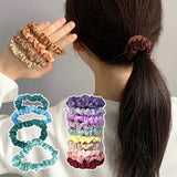 10pcs/pack Solid Color Elastics Hair Ties For Women Thick Hair Soft No Hurt Hair Ponytail Holder Hair Rope Hair Accessories Hot