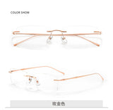 Ultra-light Pure Titanium New Rimless Glasses Frame Anti-blue Light Optical Frames Customize Prescription Eyeglasses for Men