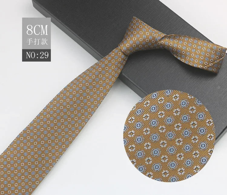 Cravate à fleurs en grille, tissée en gros, 8 cm, accessoires de mariage, bleu, homme, pois, cachemire, convient aux groupes, fêtes, bureau