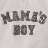 Autumn & Winter Newborn Baby ‘MAMA'S BOY’ Letter Embroidered Long Sleeved Pants Two-Piece Set
