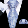 Ensemble élégant de cravates et boutons de manchette en soie à fleurs multiples pour homme, cravate jacquard à fleurs pour mariage, entreprise, fête, événement, Barry.Wang