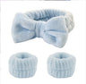 Wash Face Headbands For Women Coral Fleece Hair Bands Cuff Waterproof Bands Absorbent Wristbands Head Band Hair Accessories Set
