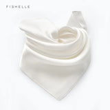 Foulard en pure soie blanche, foulard, mouchoir, foulard pour femme, 50x50, petit hijab, écharpe de cou, printemps automne