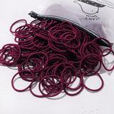 Lot de 50 bandeaux élastiques en caoutchouc pour cheveux, style macaron, très élastiques, durables, pour queue de cheval haute, pour femmes et enfants