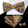 Hi-Tie Nœuds papillon verts de Noël pour hommes Cravate papillon en soie Ensemble de boutons de manchette et mouchoirs pour fête de mariage Nœud papillon uni à carreaux cachemire