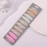 Lot de 10 barrettes à cheveux en forme de goutte d'eau, 5,6 cm, avec broderie imprimée, pour filles mignonnes, épingles à cheveux, couvre-chefs, accessoires pour cheveux pour enfants