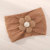 1Pc Baby Nylon Headscarf Astique Suitable Newborn Girl Flower Handmade Headband Elastic Hairband Turban Toddler Hair Accessories