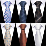 Cravate pour homme, 7,5 cm, de luxe, gris foncé, accessoires de mariage, à pois, pour le travail