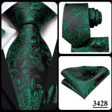 Hi-Tie Cravate de mariage en soie pour homme, motif cachemire, couleur unie, rose, corail, design tendance, qualité, mouchoir, bouton de manchette, fête d'affaires