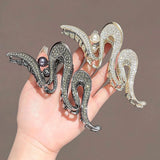 Luxury Large Metal Hair Claw Clip Irregular Hairpins Punk Crystal Hair Crabs Barrettes Vintage Jaw Clips Women Hair Accessories