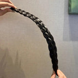 Wig Braided Headbands for Women Fishbone Wide Twist Hairbands Handmade Head Hoop Hair Bands Styling Headwear Accessories Gift