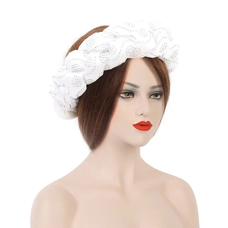 Fashion Candy Color Braids Twist Headbands for Women African Headwear Elastic Hair Bands Ladies Turban Female Bandage Headwrap