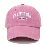 1PC Embroidered Baseball Cap On The West Coast Of California Vintage Style Pointed Hat Lightweight Hat Sun Resistant Sport Hat