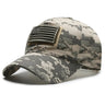 Casquette de baseball brodée avec motif camouflage du drapeau américain pour homme
