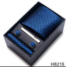Cravate pour homme, tout nouveau style, cadeau de mariage, ensemble de pochettes, boîte à cravates, accessoires de costume noirs pour hommes
