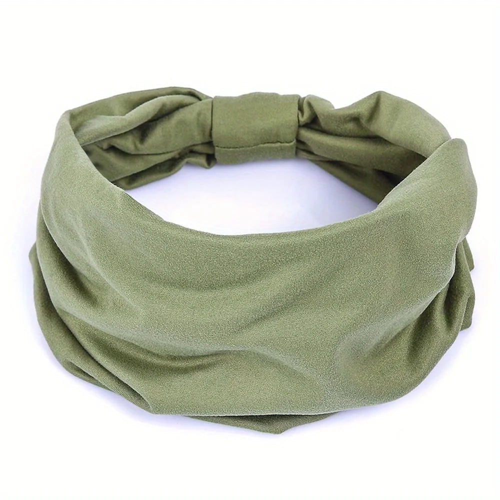 Wide Headbands For Women Non Slip Soft Elastic Hair Bands Yoga Running Sports Workout Gym Head Wraps Turbans Bandana