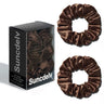 2PCS 3.5CM Mulberry Silk Scrunchies Women Grils Hair Ties for Hair Sleep No Damage Hairband Curly Hair Elastics Ponytail Holder