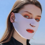 Summer Women Sunscreen Mask Outdoor Sports Cycling Breathable Washable Reusable Face Cover Double Layer Ice Silk Mask