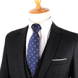 Cravates bleu marine pour hommes, costumes, cravates pour hommes pour mariage, cravates pour garçons d'honneur, cravates à la mode à motif cachemire floral pour hommes et femmes, bons cadeaux
