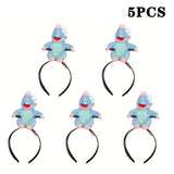 5PCS Headband Cartoon Mouse Hairband New Cartoon Plush Doll Headband French Wide-brim Hairpin Photo Headwear Creative Girl Gift