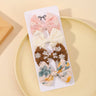 4Pcs/Set Lovely Cotton Bowknot Clips Safe Hairpins Girl Fresh Pastoral Hairclips Baby Hair Accessories Kids Print Hairgripe Gift