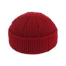 Unisex Autumn Warm Cap New Fashion Men's Beanie Winter Knit Hat Boy Skullcap Sailor Cap Cuffs Retro Navy Short Hat Solid Color