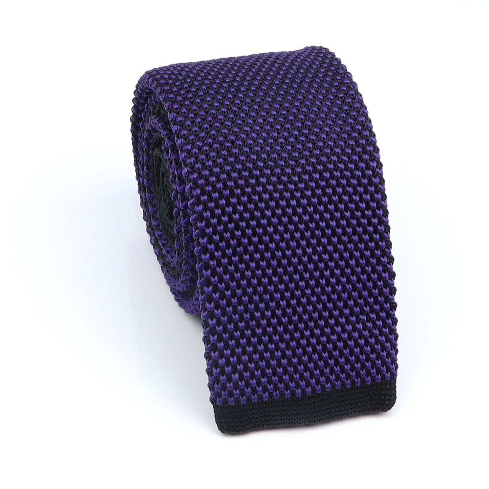 Cravate en tricot pour homme, tendance, fine, rayée, tissée, tricotée, colorée, chaude, design, idée cadeau