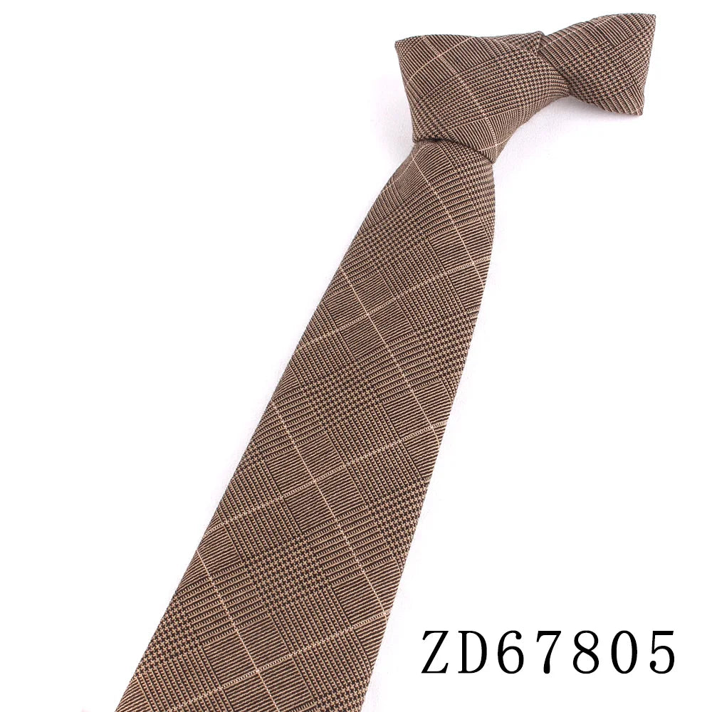 Nouvelles cravates rayées pour hommes et femmes, cravates en coton pour fêtes, affaires, cravates classiques à carreaux, cadeaux pour mariés