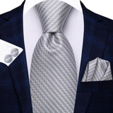 Cravates pour hommes 2023, nouvelle mode pour hommes, 8,5 cm, pochette, boutons de manchette, accessoires de mariage, créateur de cravates Hi-Tie, vente en gros