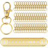 Lot de 100 mousquetons pivotants pour porte-clés, mousquetons à mousqueton pour porte-clés, bijoux, loisirs créatifs