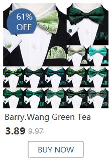 Ensemble élégant de cravates et boutons de manchette en soie à fleurs multiples pour homme, cravate jacquard à fleurs pour mariage, entreprise, fête, événement, Barry.Wang