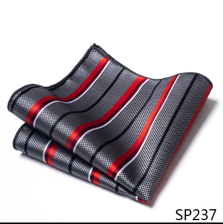 Vangise Brand Newest style  Silk Hanky Man Floral Gray Fit Business lover's day Pocket Square Handkerchiefs
