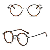 Reading Glasses Men High Quality Round Alloy Magnifying Glasses Eye Prescription 0 To +4 Clear Lens Anti Blue Light Glasses New