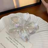 Hairpin Flower Hair Clip Cute Grab Clip Plastic Large Hair Claw Beach Headwear Hair Accessories Transparent Hair Clip Female